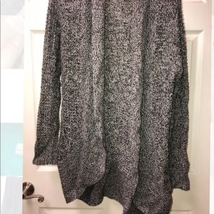Black and grey knit cardigan